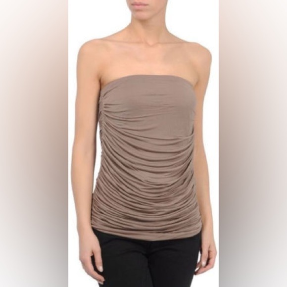Halston Heritage strapless ruched top, BNWT, Small - Picture 2 of 8